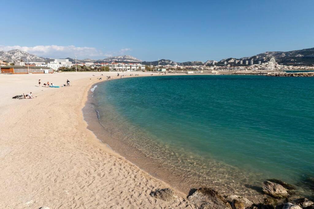 T2 Plage Prado-David, Parc Borely, Parking Privee Marseille Exterior photo